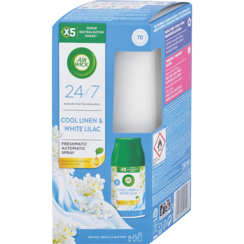 Автоматичний освіжувач повітря Air Wick Cool Linen & White Lilac 250мл