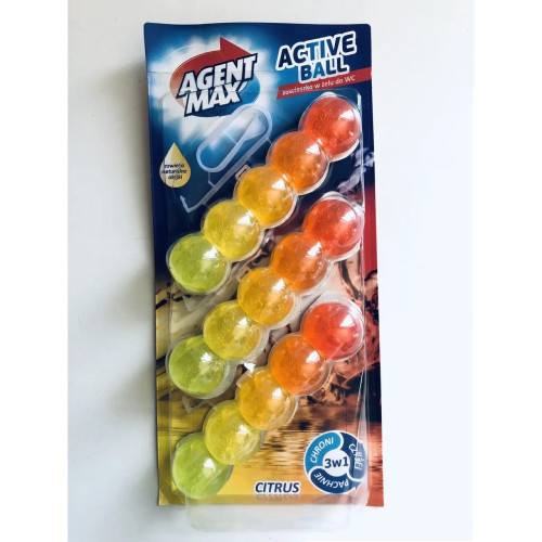 Гелевий туалетний блок Agent Max Active Ball Citrus 3шт х 35г