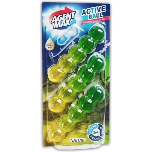 Гелевий туалетний блок Agent Max Active Ball Nature 3шт х 35г