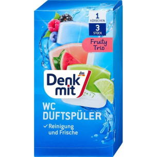 Гелевий туалетний блок Denkmit Fruity Trio 3шт х 55мл
