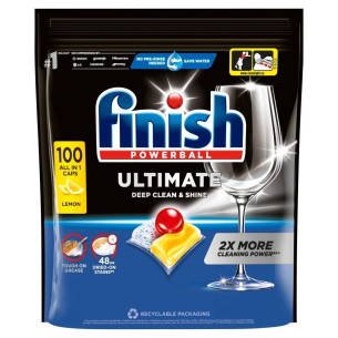 Капсули для посудомийної машини Finish Powerball Ultimate Lemon 100шт
