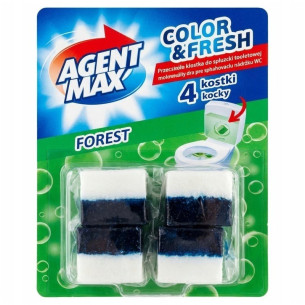 Кубики в бачок для очищення унітазу Agent Max Forest 4шт