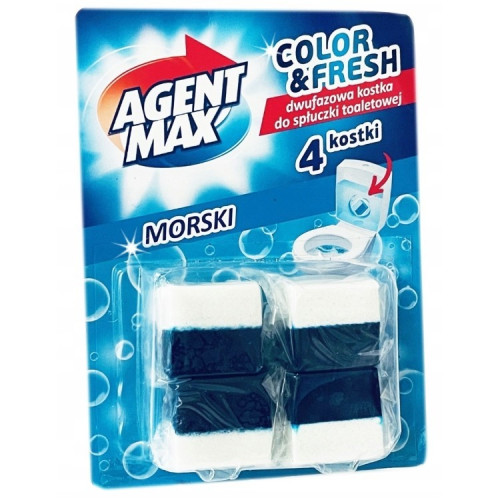 Кубики в бачок для очищення унітазу Agent Max Ocean 4шт