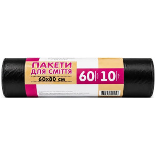 Пакети для сміття Super Luxe 60л, 10шт Пакети для сміття Super Luxe 60л, 10шт