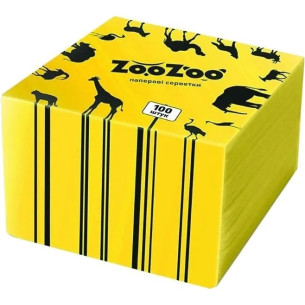Паперові серветки ZooZoo 24х23см одношарові 100шт Паперові серветки ZooZoo 24х23см одношарові 100шт