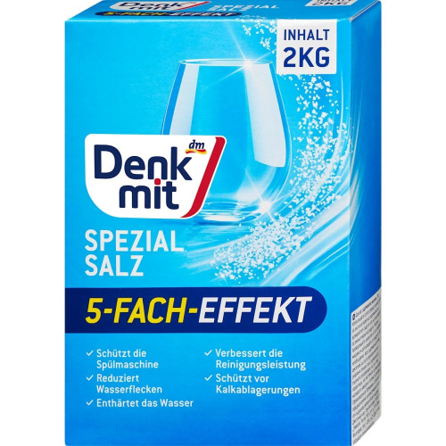 Сіль для посудомийних машин Denkmit Spezialsalz 2кг