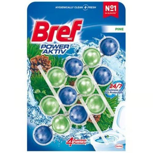 Туалетний блок Bref Power Aktiv хвоя 3шт х 50г