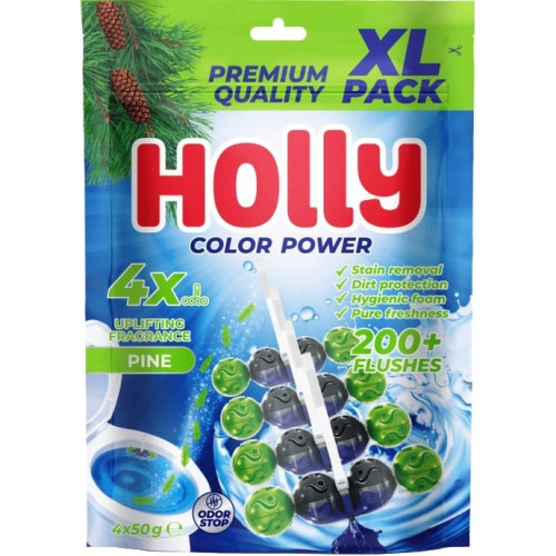 Туалетний блок Holly Color Power хвоя 4шт х 50г