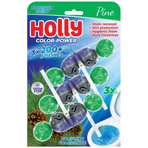Туалетний блок Holly Power Active хвоя 3шт х 50г