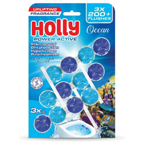 Туалетний блок Holly Power Active океан 3шт х 50г