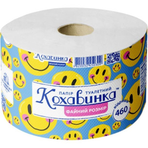 Туалетний папір Кохавинка файний розмір одношаровий Туалетний папір Кохавинка файний розмір одношаровий