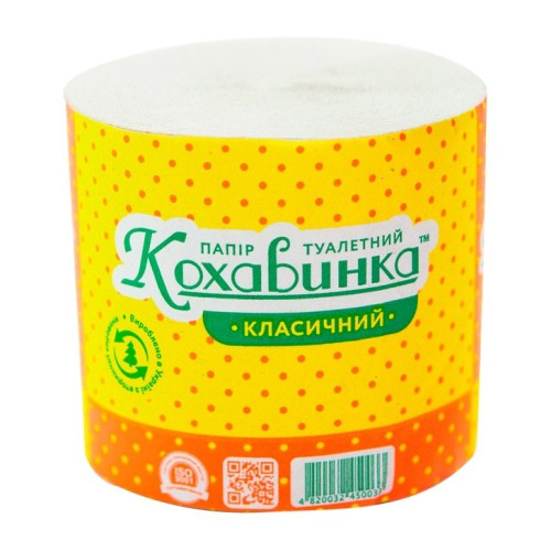 Туалетний папір Кохавинка класичний одношаровий