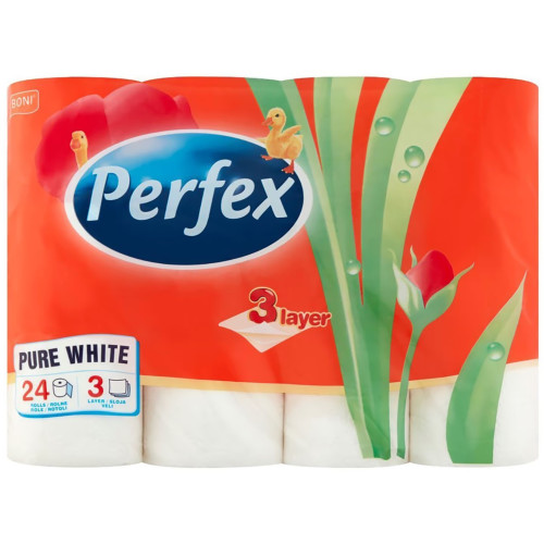 Туалетний папір Perfex Soft & Light 3-х шаровий 24шт
