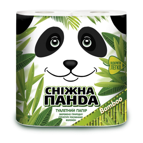 Туалетний папір Сніжна Панда Bamboo 2-х шаровий 4шт