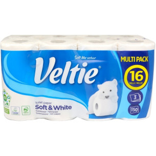 Туалетний папір Veltie Soft White 3-х шаровий 16шт Туалетний папір Veltie Soft White 3-х шаровий 16шт