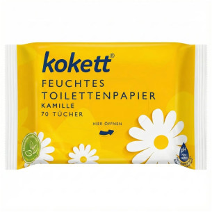 Вологий туалетний папір Kokett Kamille 70шт