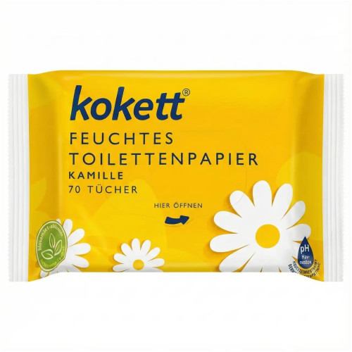Вологий туалетний папір Kokett Kamille 70шт