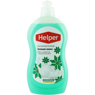 Засіб для миття посуду Helper зелений лимон 495мл