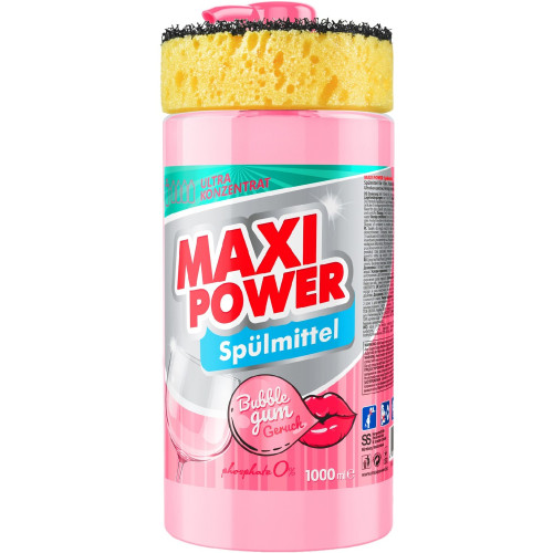 Засіб для миття посуду Maxi Power бабл гам 1л Засіб для миття посуду Maxi Power бабл гам 1л