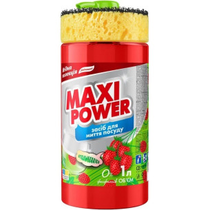 Засіб для миття посуду Maxi Power суниця 1л