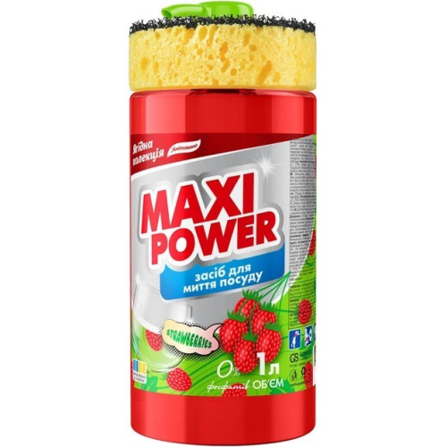 Засіб для миття посуду Maxi Power суниця 1л