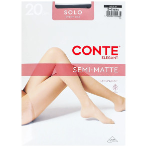 Жіночі колготи Conte Solo 20 den Nero, 2 розмір