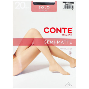 Жіночі колготи Conte Solo 20 den Nero, 3 розмір
