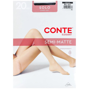 Жіночі колготи Conte Solo 20 den Nero, 4 розмір