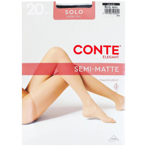 Жіночі колготи Conte Solo 20 den Nero, 5 розмір