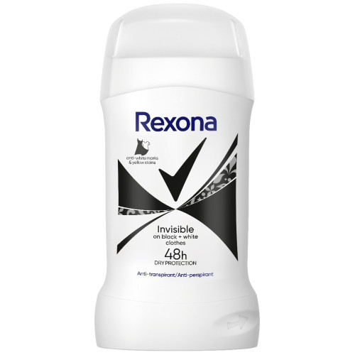 Антиперспірант-стік Rexona Invisible on Black & White 50мл