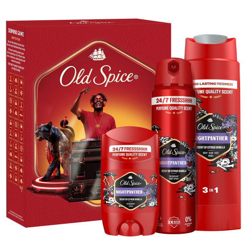 Чоловічий подарунковий набір Old Spice Nightpanther (дезодорант-спрей 150мл + дезодорант-стік 50мл +