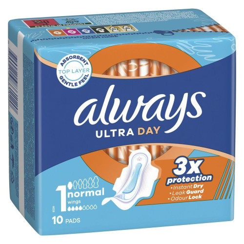 Гігієнічні прокладки Always Ultra Day Normal, 4 краплі, 1 розмір, 10шт