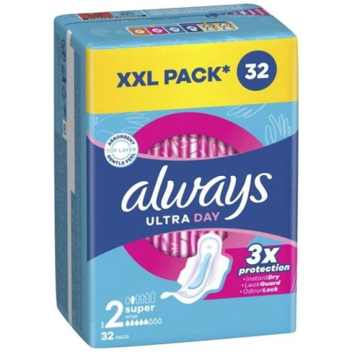 Гігієнічні прокладки Always Ultra Day Super, 5 крапель, 2 розмір, 32шт