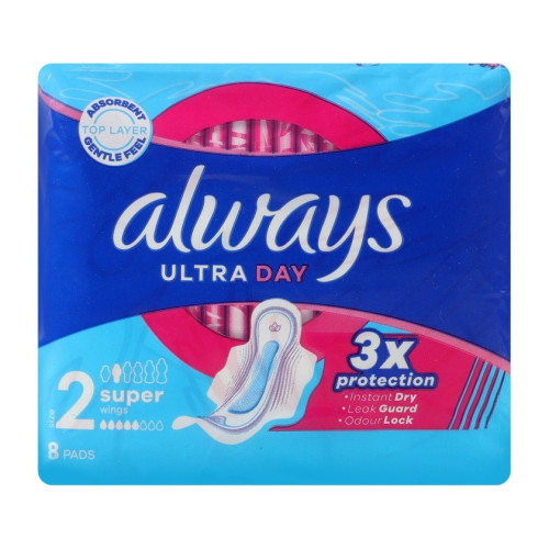 Гігієнічні прокладки Always Ultra Day Super, 5 крапель, 2 розмір, 8шт