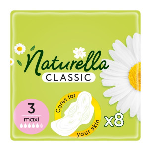 Гігієнічні прокладки Naturella Classic Maxi, 5 крапель, 3 розмір, 8шт Гігієнічні прокладки Naturella Classic Maxi, 5 крапель, 3 розмір, 8шт