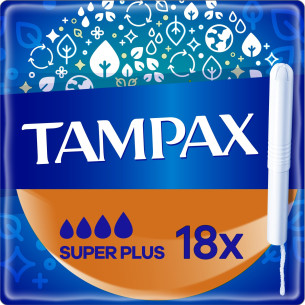 Тампони Tampax Super Plus з аплікатором 18шт Тампони Tampax Super Plus з аплікатором 18шт