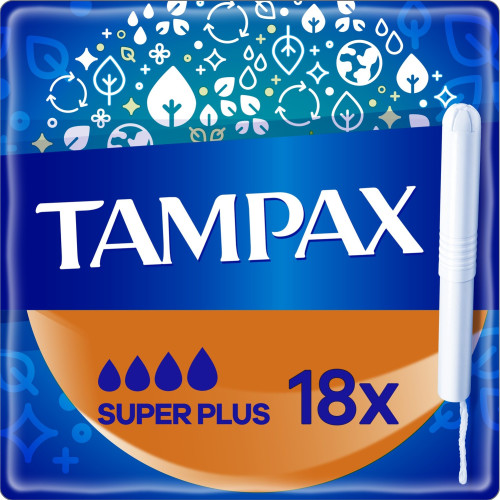 Тампони Tampax Super Plus з аплікатором 18шт Тампони Tampax Super Plus з аплікатором 18шт