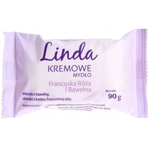 Тверде крем-мило Linda французька роза та бавовна 90г Тверде крем-мило Linda французька роза та бавовна 90г