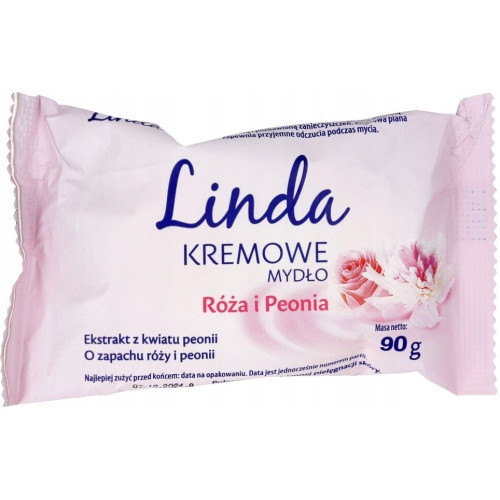 Тверде крем-мило Linda роза та півонія 90г