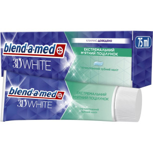 Зубна паста blend-a-med 3D White екстремальний м'ятний поцілунок 75мл Зубна паста blend-a-med 3D White екстремальний м'ятний поцілунок 75мл
