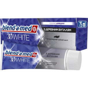 Зубна паста blend-a-med 3D White з деревним вугіллям 75мл Зубна паста blend-a-med 3D White з деревним вугіллям 75мл
