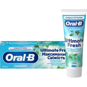 Зубна паста Oral-B Complete максимальна свіжість екстрапрохолодна м'ята 75мл Зубна паста Oral-B Complete максимальна свіжість екстрапрохолодна м'ята 75мл