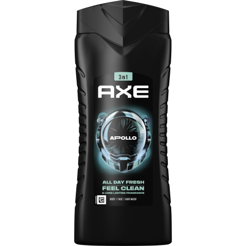 Чоловічий гель для душу та шампунь AXE Apollo 3in1 400мл