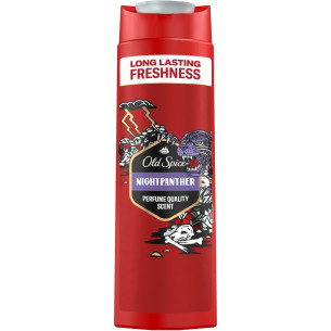 Чоловічий гель для душу та шампунь Old Spice Nightpanther 3in1 400мл Чоловічий гель для душу та шампунь Old Spice Nightpanther 3in1 400мл