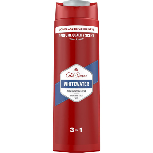 Чоловічий гель для душу та шампунь Old Spice Whitewater 3in1 400мл