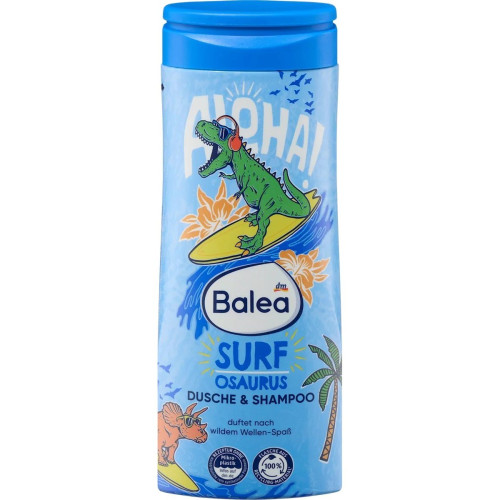 Дитячий гель для душу та шампунь 2в1 Balea Surf Osaurus 300мл