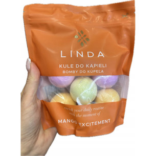 Кульки для купання Linda Mango Excitement 6шт х 50г Кульки для купання Linda Mango Excitement 6шт х 50г