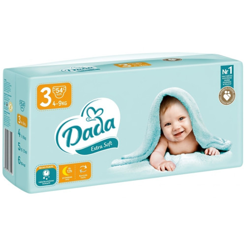 Підгузки Dada Extra Soft 3, 4-9кг, 54шт