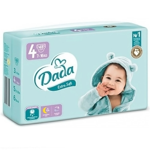 Підгузки Dada Extra Soft 4, 7-16кг, 48шт Підгузки Dada Extra Soft 4, 7-16кг, 48шт
