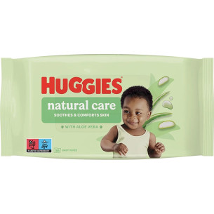 Вологі серветки Huggies Natural Care дитячі 56шт Вологі серветки Huggies Natural Care дитячі 56шт